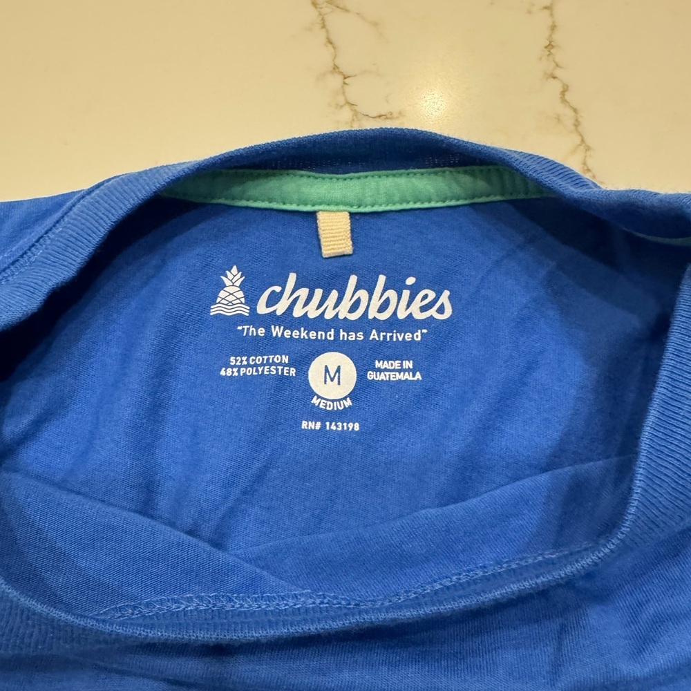 Chubbies Vibrant Blue Long Sleeve Tee - Picture 3 of 4